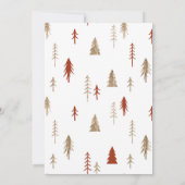 Doodle Art Trees Weihnachts-Foto Gruß Einladung (Rückseite)