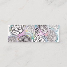 Doodle Art und Aquarell, Buchclub Telefonnummerkarte