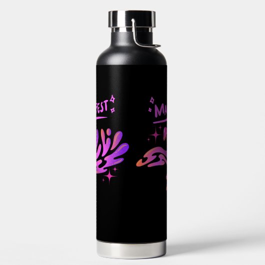 Doodle Art Wasserflasche Trinkflasche (links)
