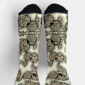 Doodle Art Weiß und Bräune Socken (Oben)