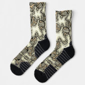 Doodle Art Weiß und Bräune Socken (Links)