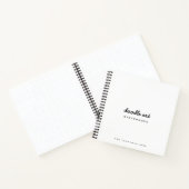 Doodle Art White Black Sketch Notizblock (Innenseite)