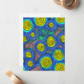Doodle Art Wirbel Mitteilungskarte (Vorderseite/Rückseite Beispiel)