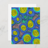 Doodle Art Wirbel Mitteilungskarte (Vorne/Hinten)