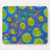 Doodle Art Wirbel Mousepad (Vorne)