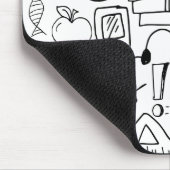 Doodle Art Zurück zu Schwarz-Weiß-Mousepad Mousepad (Ecke)