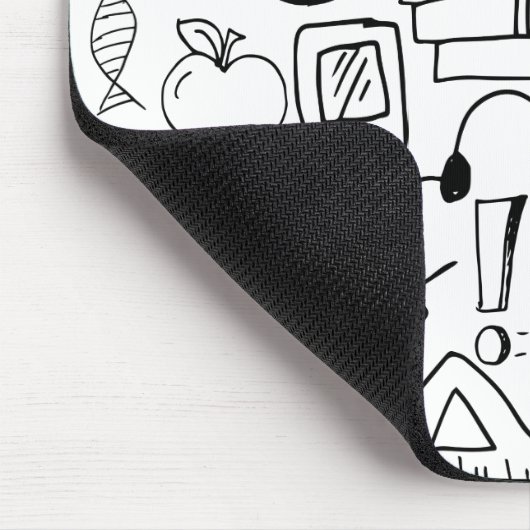 Doodle Art Zurück zu Schwarz-Weiß-Mousepad Mousepad (Ecke)