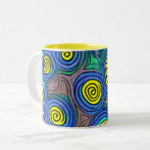 Doodle Art Zweifarbige Tasse (Vorderseite Links)