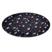 Doodle Astronaut Muster Schneidebrett (Ecke)