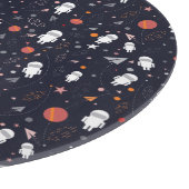 Doodle Astronaut Muster Schneidebrett (Ecke)