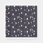 Doodle Astronaut Muster Serviette (Vorderseite)