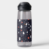 Doodle Astronaut Muster Trinkflasche (Rückseite)