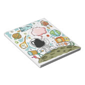 Doodle Astronaut Space Zeichnend Notizblock (angewinkelt)