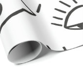Doodle-Auge, nahtloses Muster. Geschenkpapier (Rolleneckpunkt)