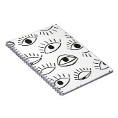 Doodle-Auge, nahtloses Muster. Notizblock (Rechte Seite)