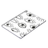 Doodle-Auge, nahtloses Muster. Notizblock (Linke Seite)