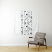 Doodle-Auge, nahtloses Muster. Wandteppich (Beispiel (Horizontal))