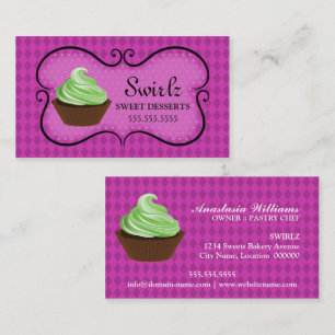 Doodle Banner Cupcake Bäckerei Visitenkarte