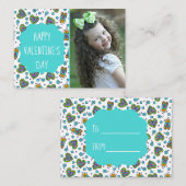 Doodle Bears Valentine's Day Custom Foto Cards Mitteilungskarte (Vorne/Hinten)