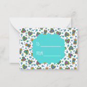 Doodle Bears Valentine's Day Custom Foto Cards Mitteilungskarte (Rückseite)