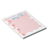 Doodle Bell-Blume Frühjahrshinweise Notepad Notizblock (angewinkelt)
