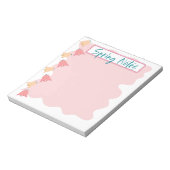 Doodle Bell-Blume Frühjahrshinweise Notepad Notizblock (Rotiert)