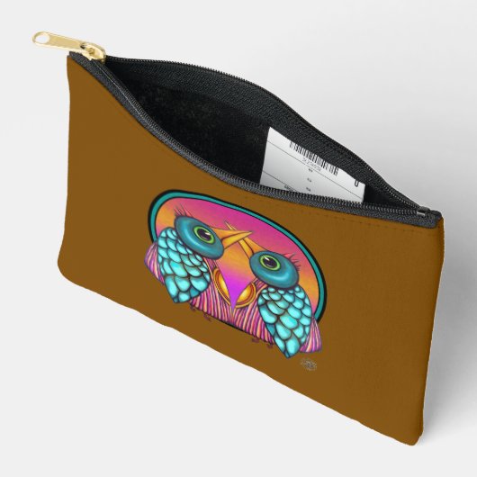 Doodle Bird to Digital Bird Accessory Pouch Zubehörtasche (Offen)