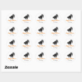 Doodle Black Cat Custom Halloween Stickers (Blatt)