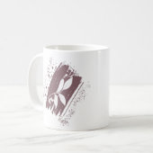 Doodle-Blätter Kaffeetasse (Vorderseite Links)