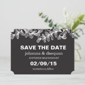 Doodle-Blätter Save The Date (Stehend Vorderseite)