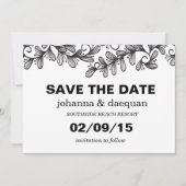 Doodle-Blätter Save The Date (Vorderseite)