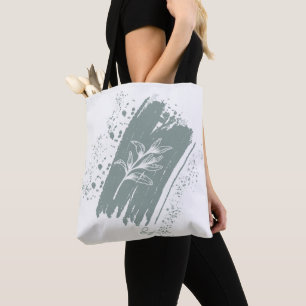 Doodle Blätter Tote Tasche