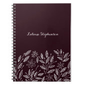 doodle Blätter und Blume Notizblock (Vorderseite)