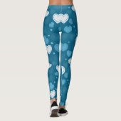 Doodle Blue Hearts Leggings (Rückseite)