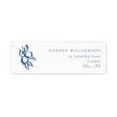 Doodle Blue Lemons Wedding Return Address (Vorne)
