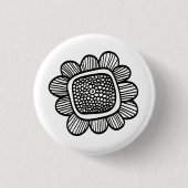 Doodle-Blume Button (Vorderseite)