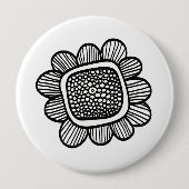 Doodle-Blume Button (Vorderseite)