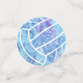 Doodle Blume Federn Paisblauen Volleyball Konfetti (Klein Vorderseite)