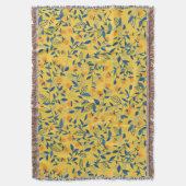 Doodle-Blume in blau und gelb Decke (Vorderseite Vertikal)