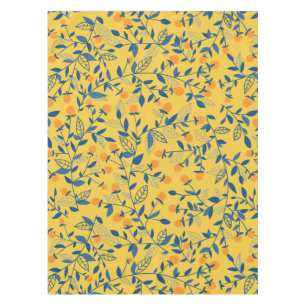 Doodle-Blume in blau und gelb Tischdecke