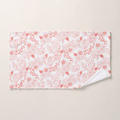 Doodle-Blume in lebenden Korallen Badhandtuch Set (Handtuch)