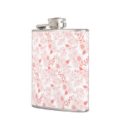 Doodle-Blume in lebenden Korallen Flachmann (Links)