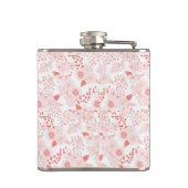 Doodle-Blume in lebenden Korallen Flachmann (Rückseite)