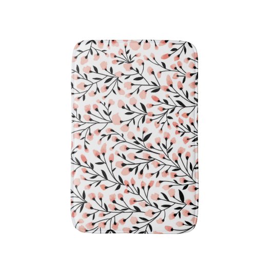 Doodle-Blume: Korallenblume Nahtlos. Badematte (Vorderseite Vertikal)