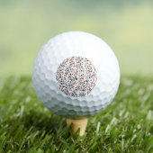Doodle-Blume: Korallenblume Nahtlos. Golfball (Insitu T-Shirt)