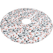 Doodle-Blume: Korallenblume Nahtlos. Polyester Weihnachtsbaumdecke (Schrägansicht)