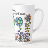 Doodle Blume Latte Tasse (Rechts)