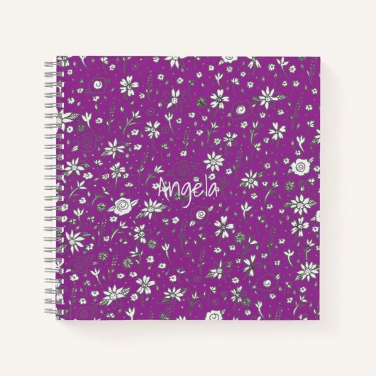 Doodle-Blume-Notebook individuell anpassbar Notizblock (Vorderseite)