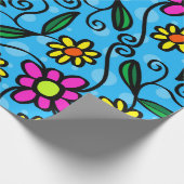 Doodle-Blume-Packpapier Geschenkpapier (Ecke)