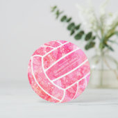 Doodle-Blume paisfarbenes Volleyball-Party Einladung (Stehend Vorderseite)